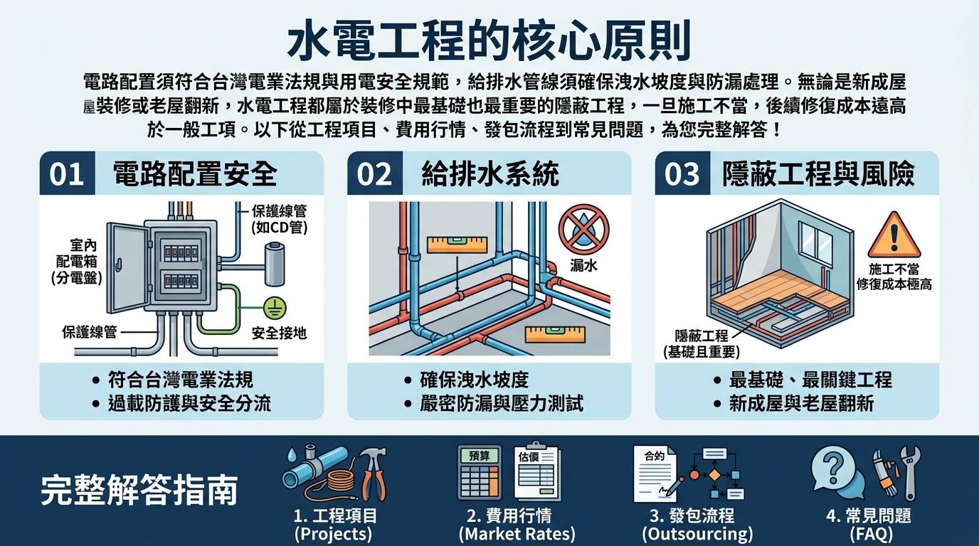水電工程完整指南:項目範圍、費用行情與常見問題解答